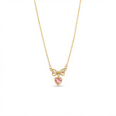 Buy Pink Color heart Pattern Trending Chain pendant for Women or girl