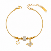 Buy Trending Butterfly with flower pattern anti tarnish bracelet for women