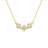 Buy Geometric Halo and Diamond-Shape CZ Pendant Necklace for women