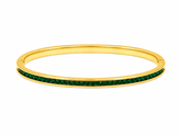Buy Women’s Gold Plated Anti Tarnish Bracelet with Green Stones