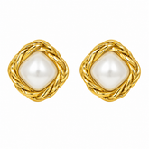 Buy trending Luxury Pearl Square Stud Earrings