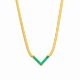 Buy Designer Green color V pattern bracelet for women