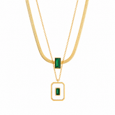 Buy Multi Chin Pendant Green Diamond Work Chain Pendant For Women