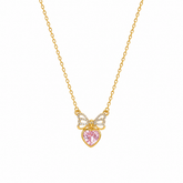 Buy latest Minimalist Pink Diamond Work Chain pendant for women