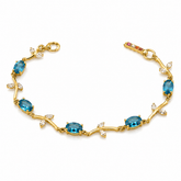 Buy Sky-blue Color Tulip Pattern Bracelet for women