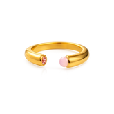 Golden Colour Blush Open Statement Ring