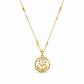 Dainty Floral Pendant Chain Necklace for Everyday Wear