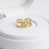 Modern Gold Airplane Ring | Adjustable Wanderlust Jewelry