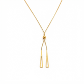 Buy Trending Dainty Geometric Triangular Slide Lariat Necklace for Women