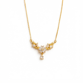 Buy Designer Floral and Teardrop CZ Pendant Necklace for women