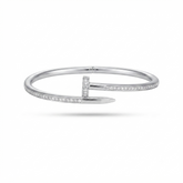 Buy Trending Crystal nail Pattern Solid Bracelet for women