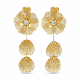 Buy Golden color Floral Statement Earrings for Women