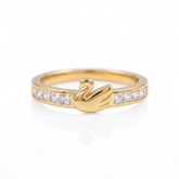 Latest Dove Pattern Diamond work Ring for party Wear