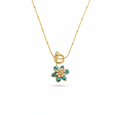 Buy Trending Sparkling Blue & Pink Stone Flower for Women