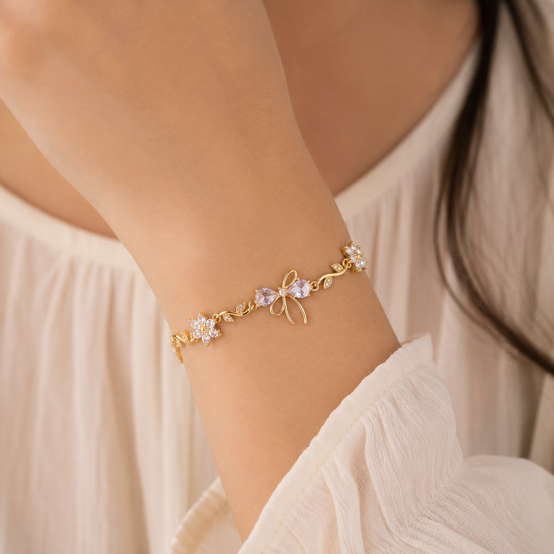 Buy Designer tulip Pattern Bracelet for women for wedding or function