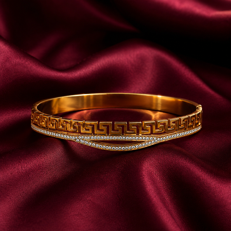 Buy Trending Multilayer With Diamond work Solid Bracelet for women