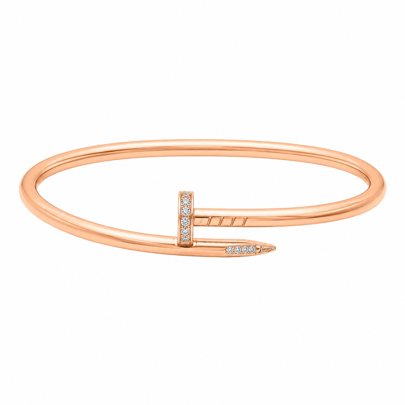 Buy Trending Rose gold color Screw pattern Solid bracelet for women