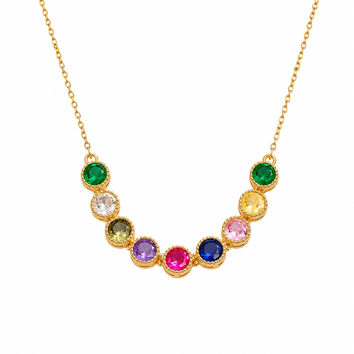 Buy Trending Rainbow Crystal Gemstone Bib Necklace for Women