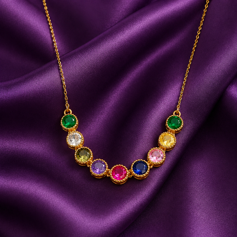 Buy Trending Rainbow Crystal Gemstone Bib Necklace for Women