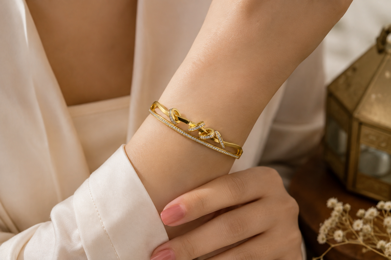Buy Trending Gold Plated Designer Cuff Bracelet for Women
