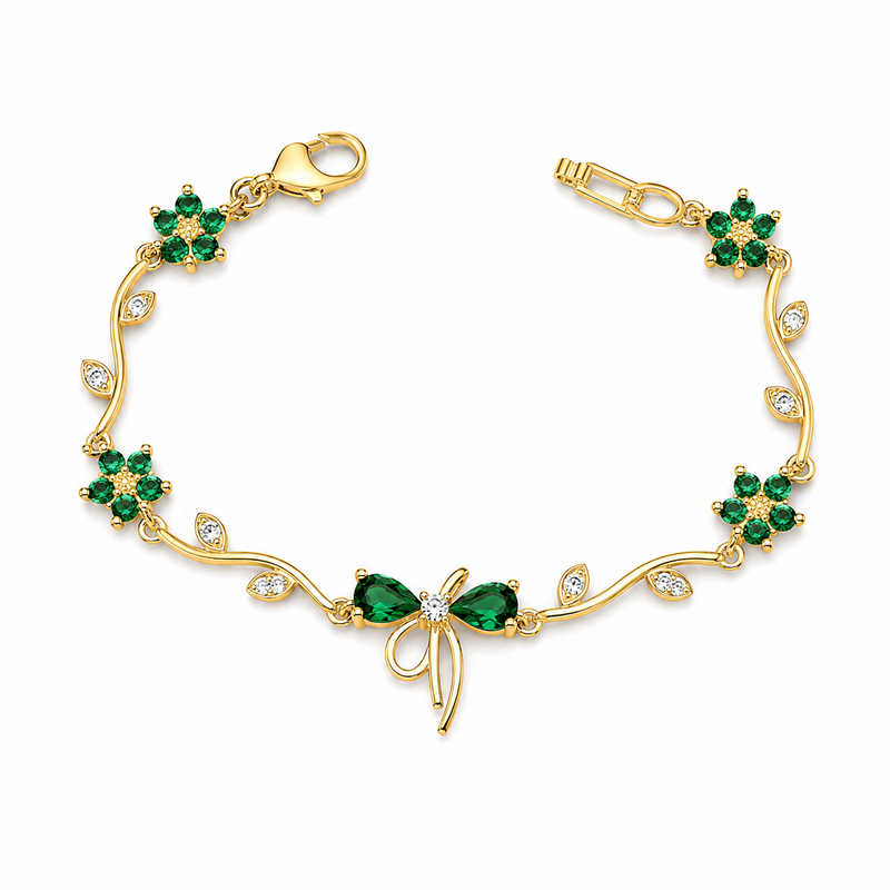 Buy Latest Trending Green color Tulip Pattern Bracelet for women