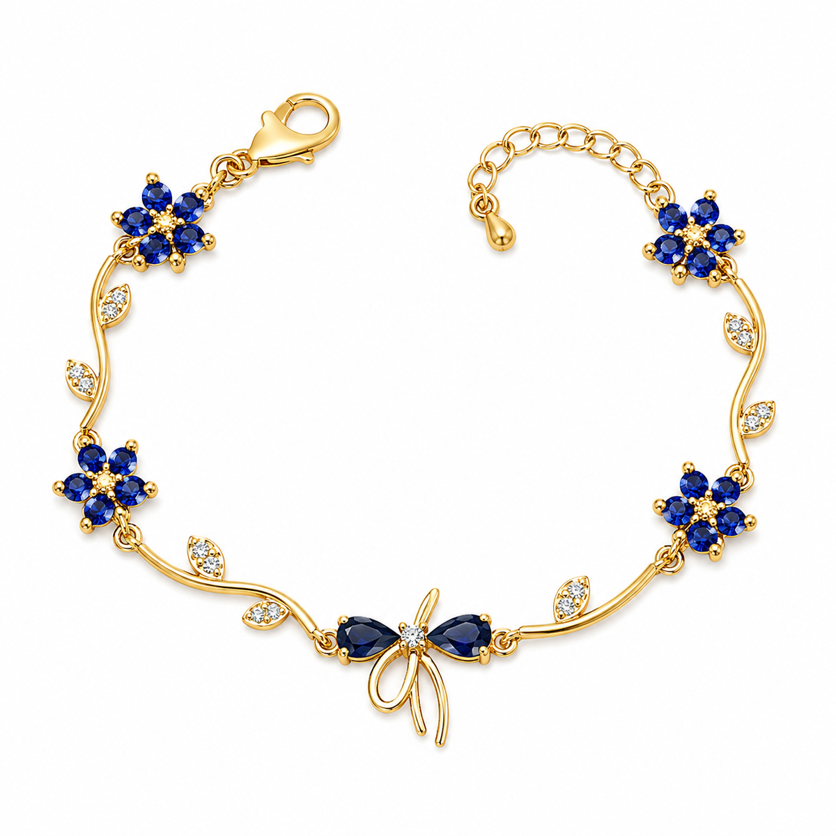Buy Latest Trending Tulip Pattern Blue color Bracelet for women