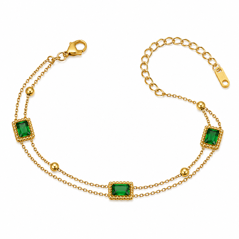 Buy Green Diamond Work Trending Bracelet for women