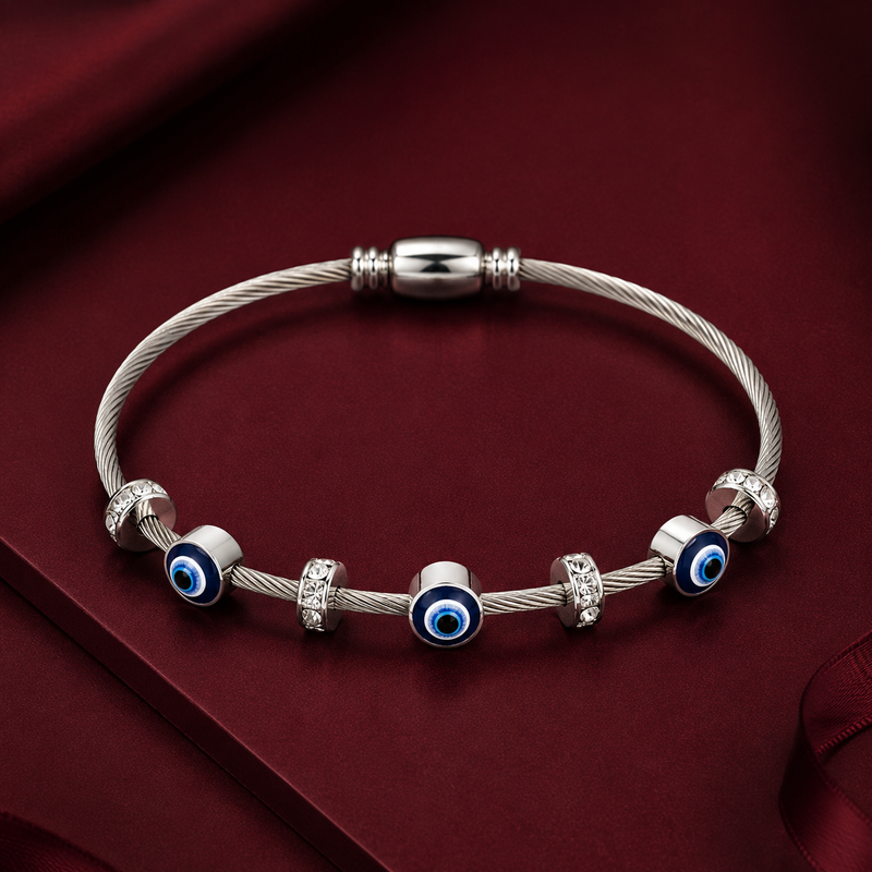 Buy Trending Silver Color Evileye bracelet for women