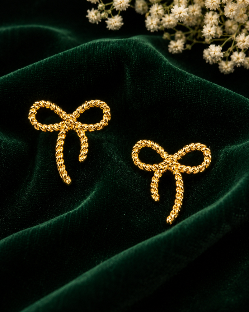 Buy Trending Minimal Gold Bow Studs