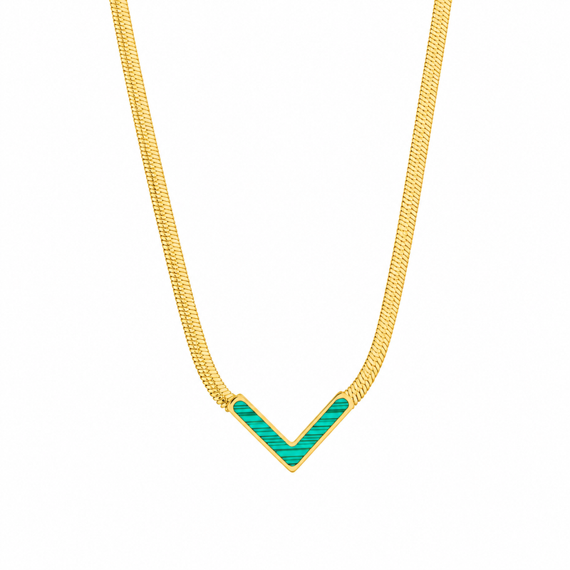 Buy Designer Green color V pattern bracelet for women