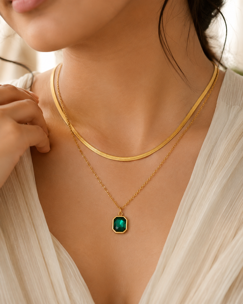 Buy trending Green color Chain Pendent For Women