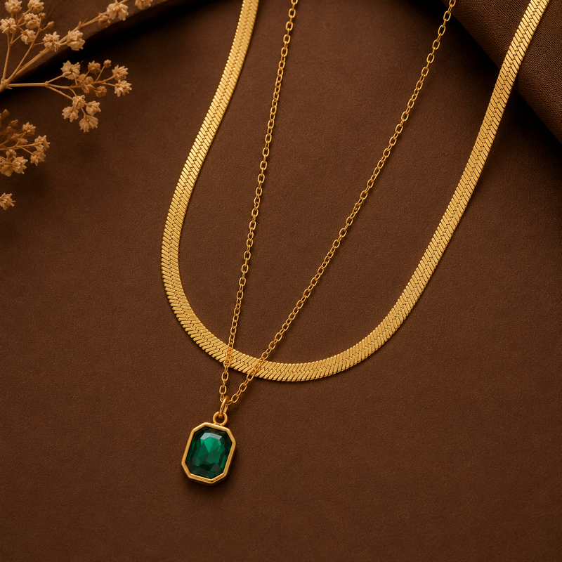 Buy trending Green color Chain Pendent For Women