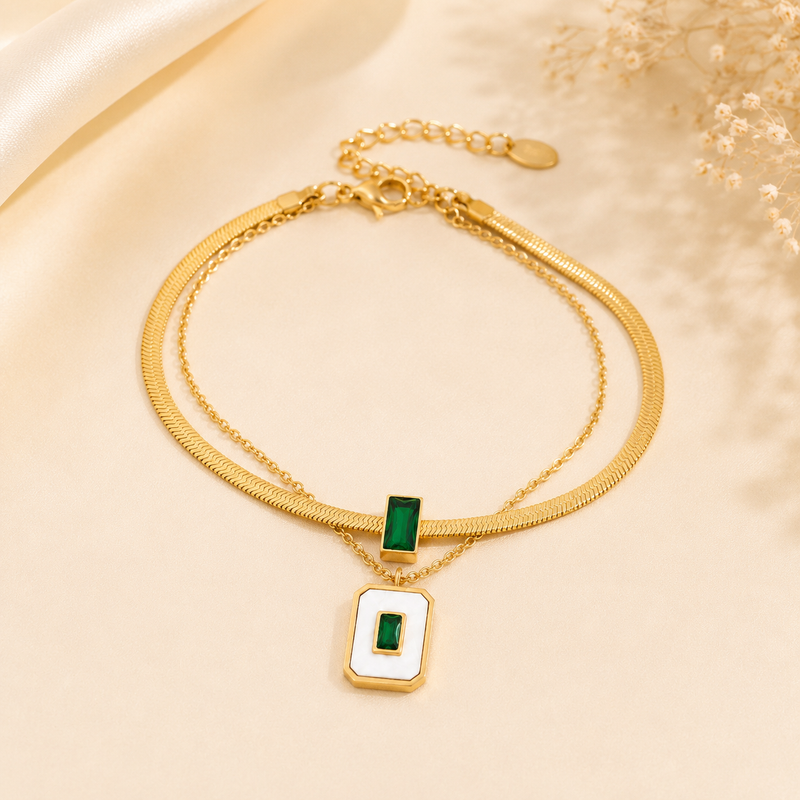 Buy Multi Chin Pendant Green Diamond Work Chain Pendant For Women