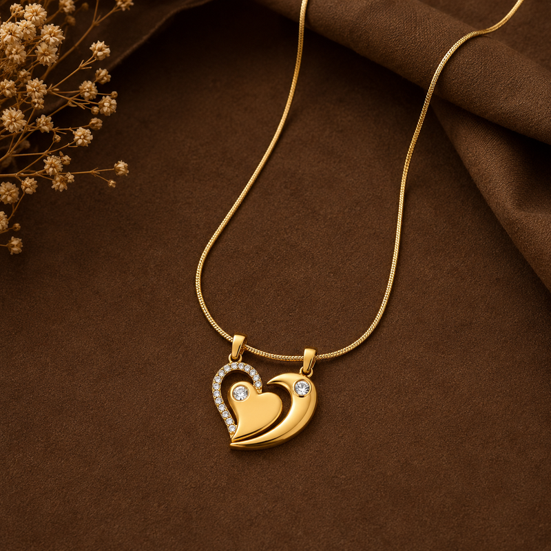 Buy Latest Trending Heart Pattern Chain Pendant for women