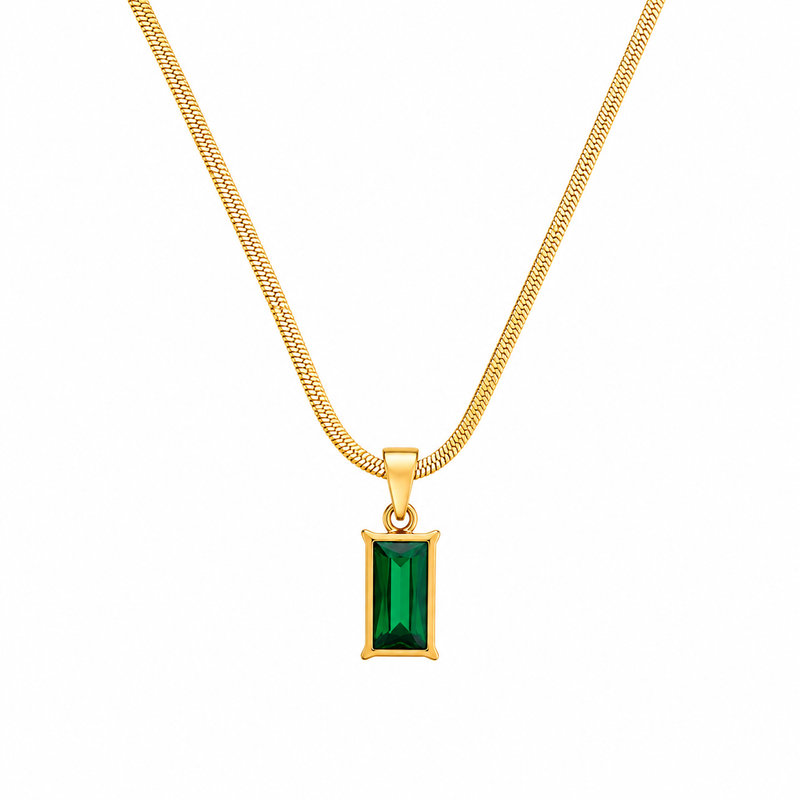 Buy Latest Trending Green color Chain Pendent for women