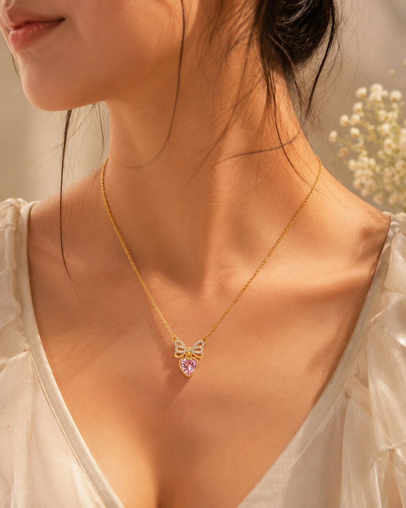 Buy latest Minimalist Pink Diamond Work Chain pendant for women