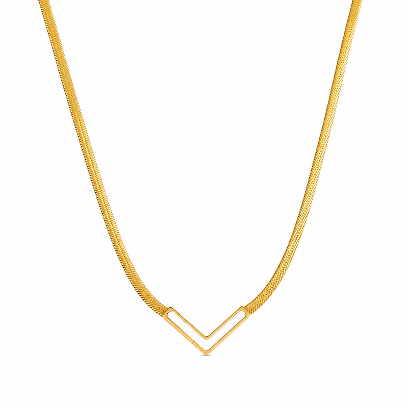 Buy Trending White color V pattern Chain pendant for Women