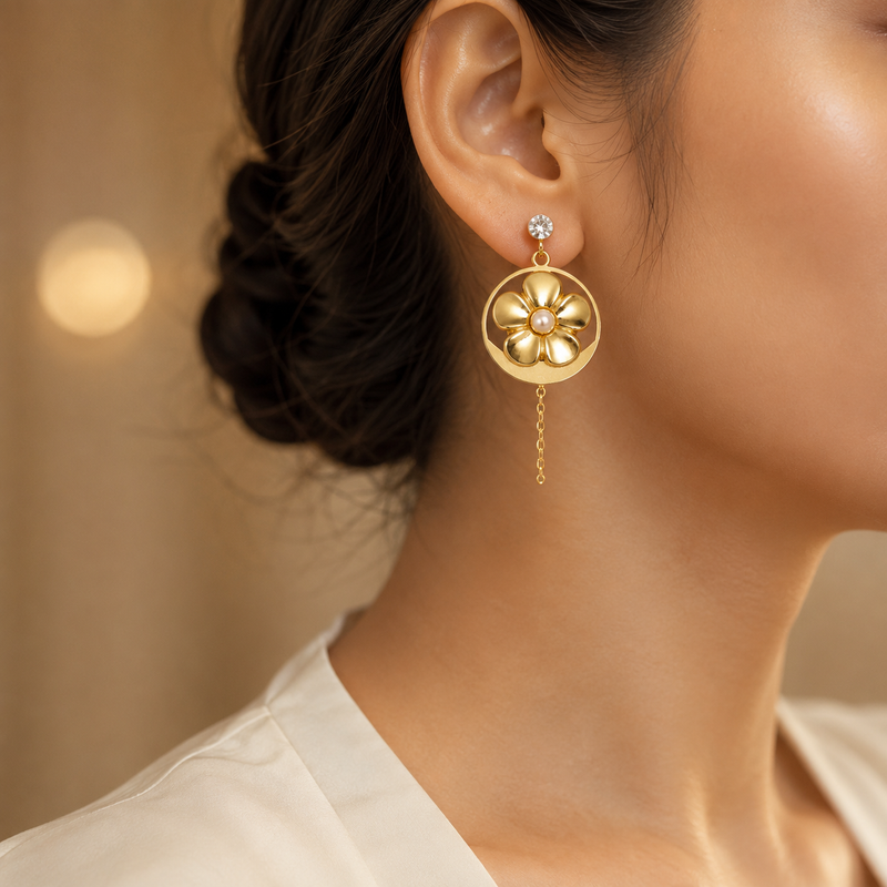 Buy Designer Flower pattern earring for women