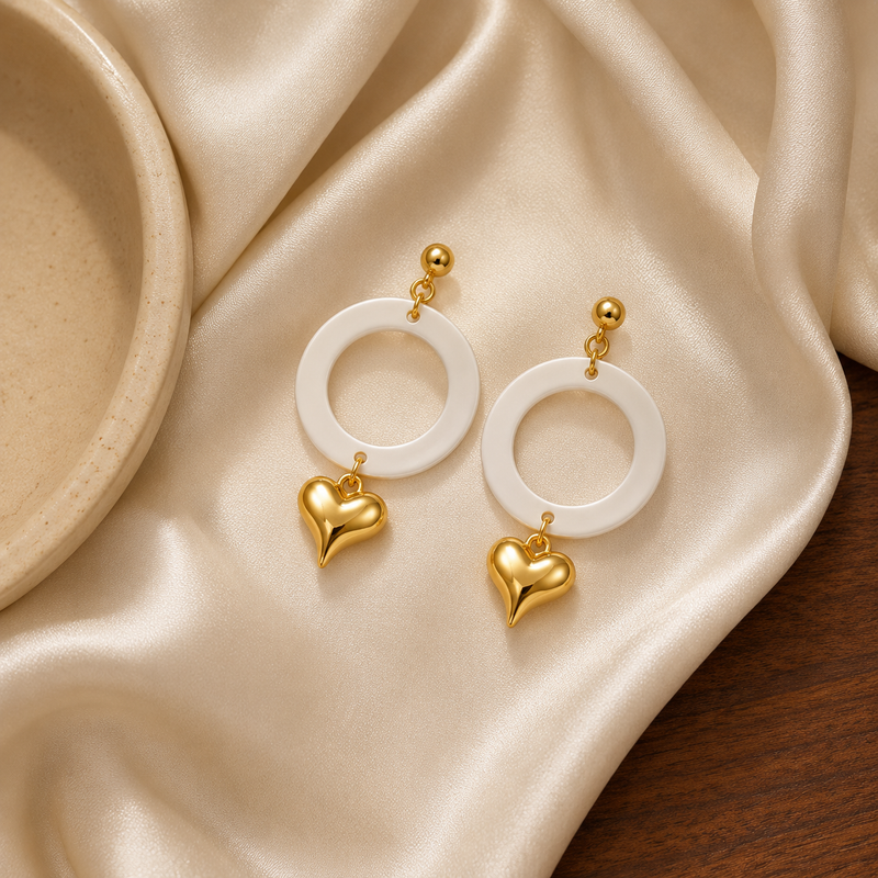 Buy heart pattern Trending earring for Functional wear