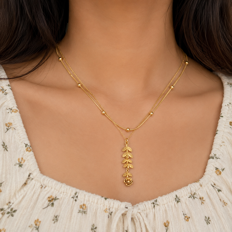 Buy Trending flower Pattern Chain Pendant for girl