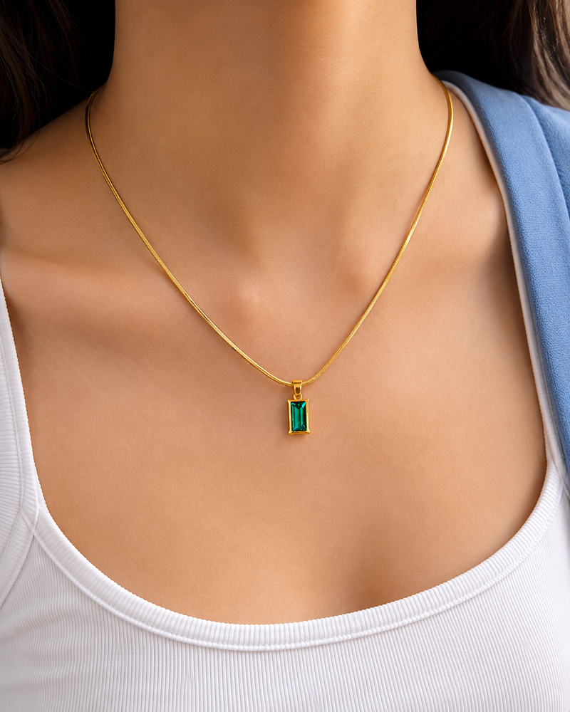 Buy Trendy Green Pendant Chain pendant for girl
