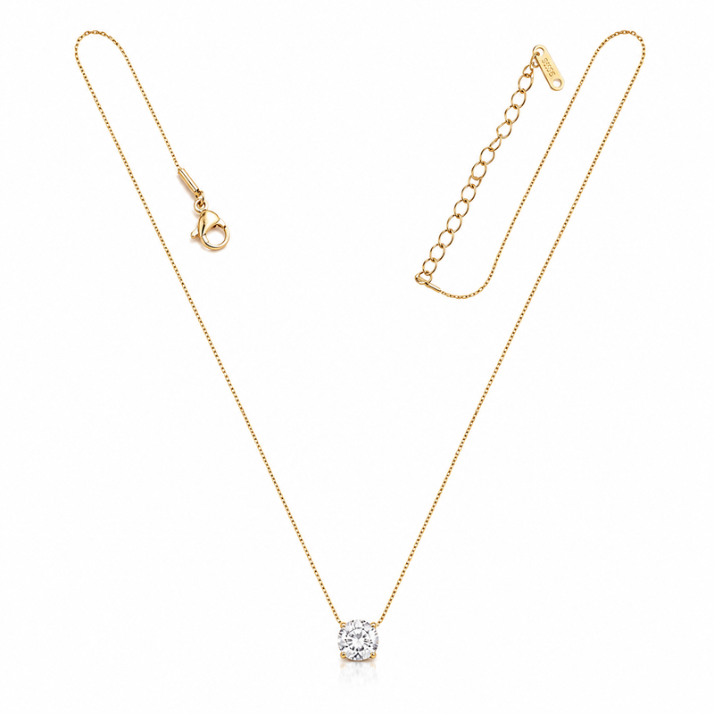Yamiluxe Elegant Solitaire Pendant Necklace for Women