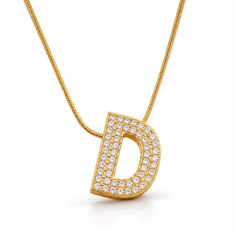 Buy Trending pattern Alphabetic Chain Pendant For Girl
