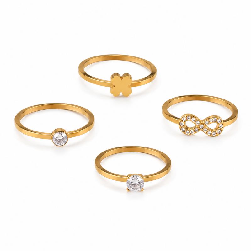 Elegant Golden colour combo Rings for Every Occasion
