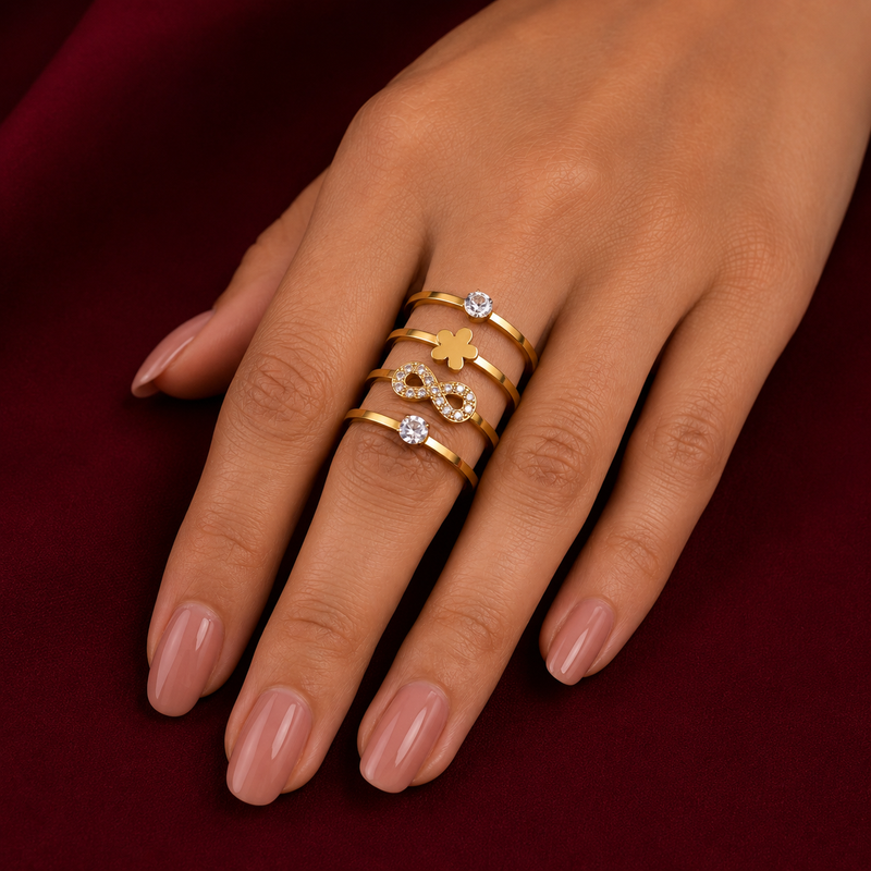 Elegant Golden colour combo Rings for Every Occasion