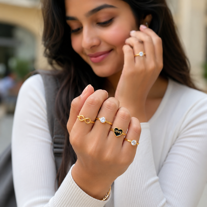 Cute & Elegant Gold Rings for Girls and women