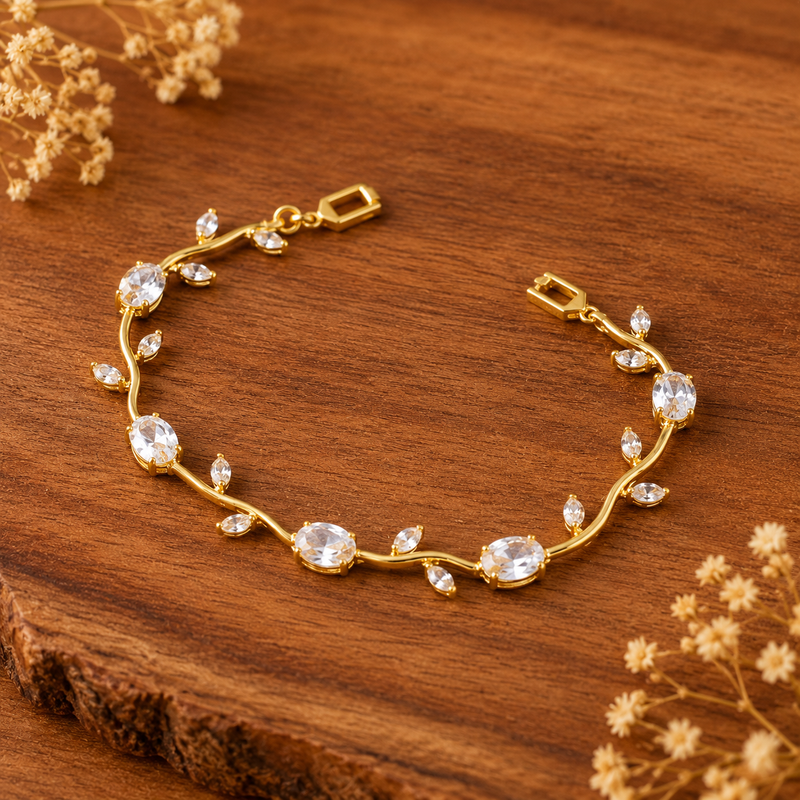 Buy latest trending tulip Crystal white color Tulip Bracelet