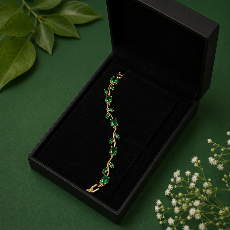 Buy Latest Designer Tulip Pattern Green colour Tulip bracelet for women