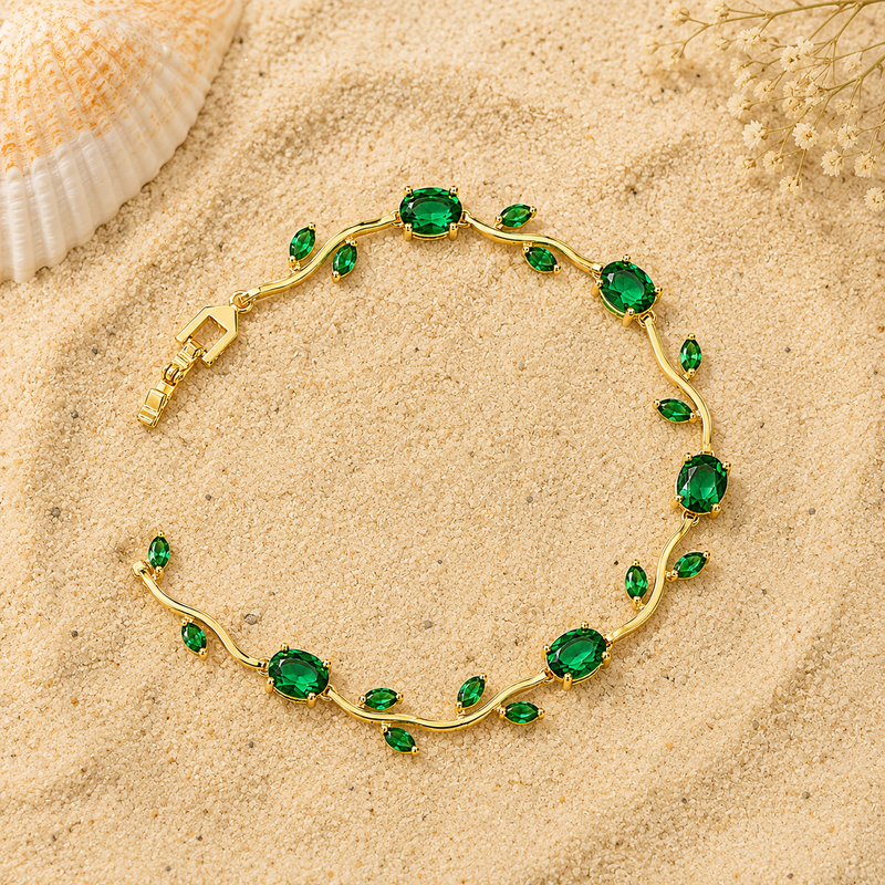 Buy Latest Designer Tulip Pattern Green colour Tulip bracelet for women