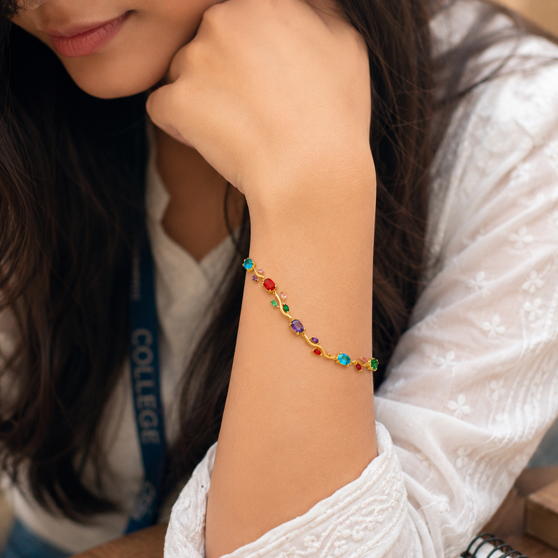 Buy Designer Multi color Tulip Pattern bracelet For women